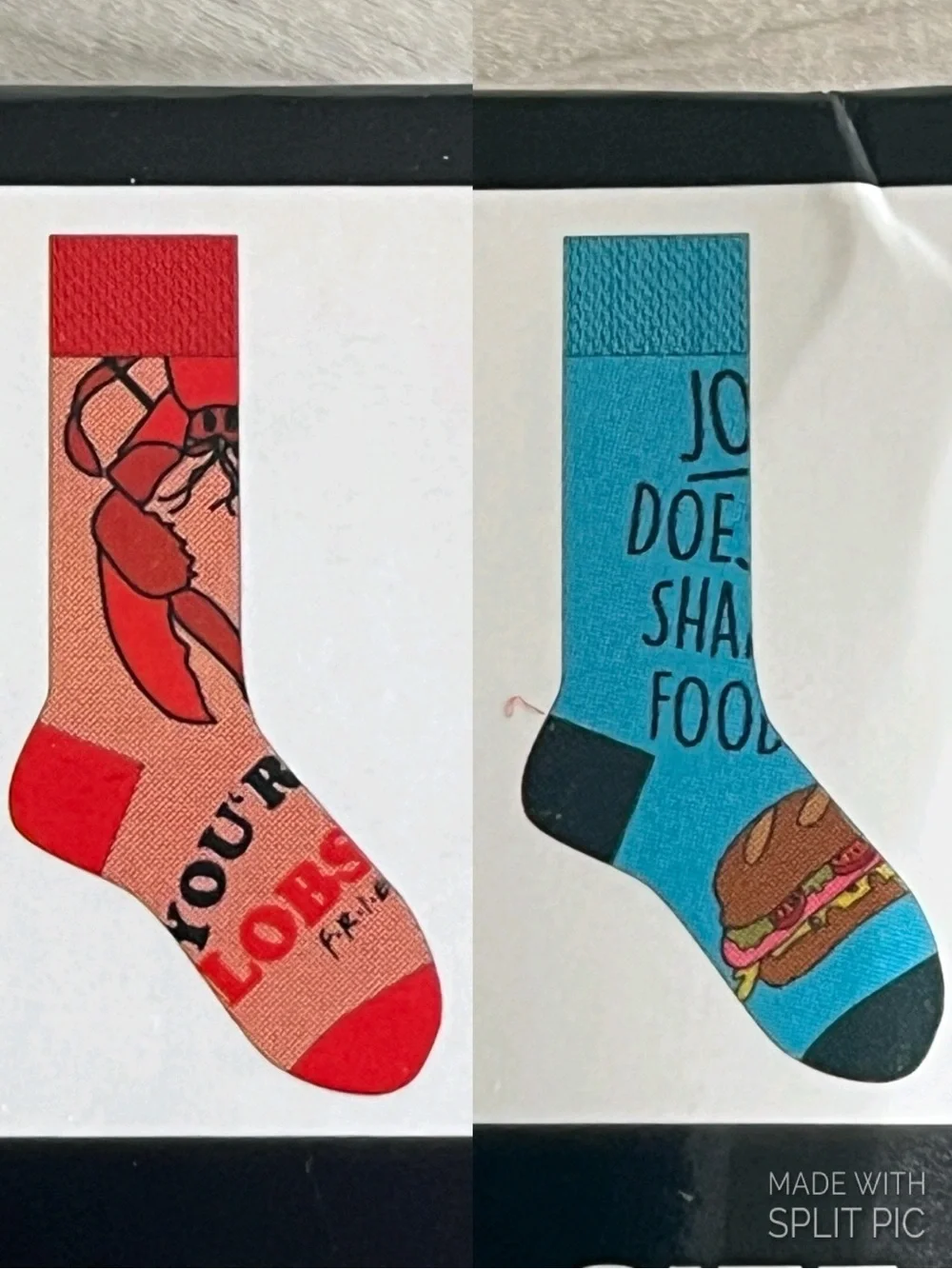 FRIENDS Crew Socks: Joey Doesn’t Share Food or You’re my Lobster - choose 1